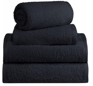 Ręcznik hotelowy kolor czarny 70x140 500 gr/m2 bawełna