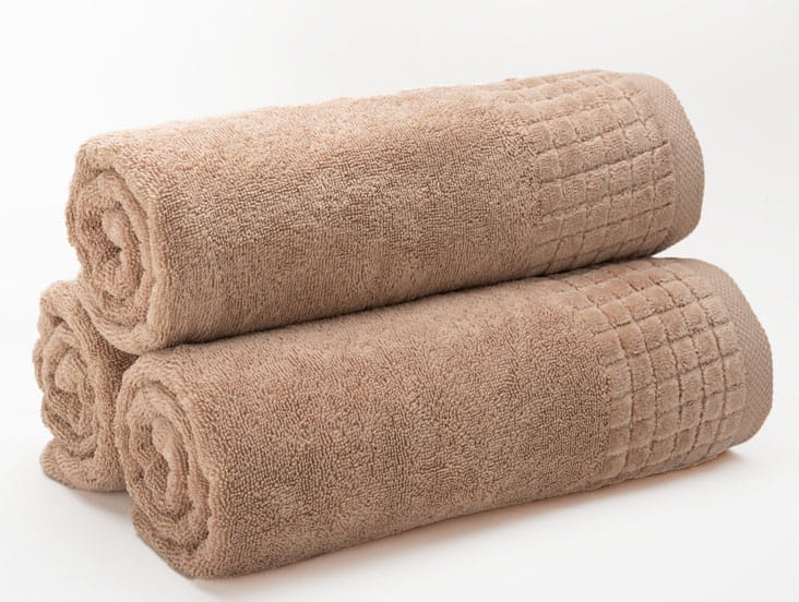 Kolorowy ręcznik hotelowy 50x100 Beż 500 GSM, idealny dla strefy SPA