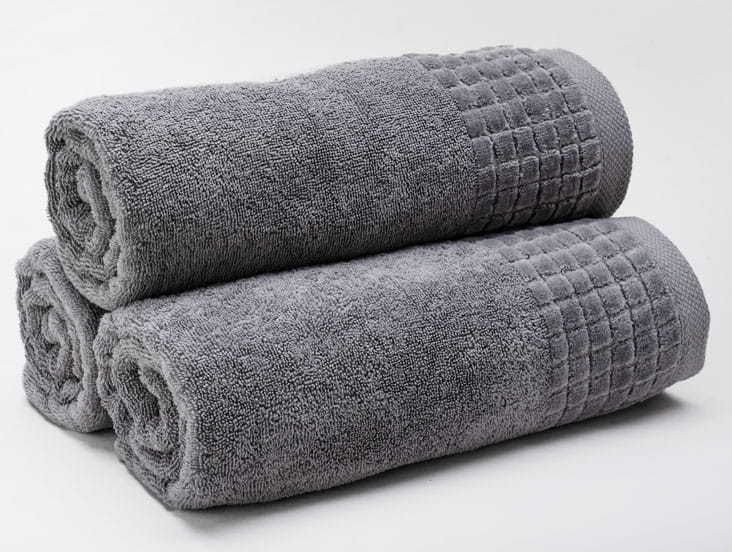 Duży ręcznik hotelowy 70x140 cm, 500 GSM frotte, 100% bawełna kolor szary dla hoteli SPA