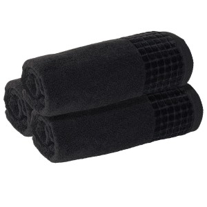 Kolorowy ręcznik hotelowy 50x100 Black 500 GSM, idealny dla strefy SPA