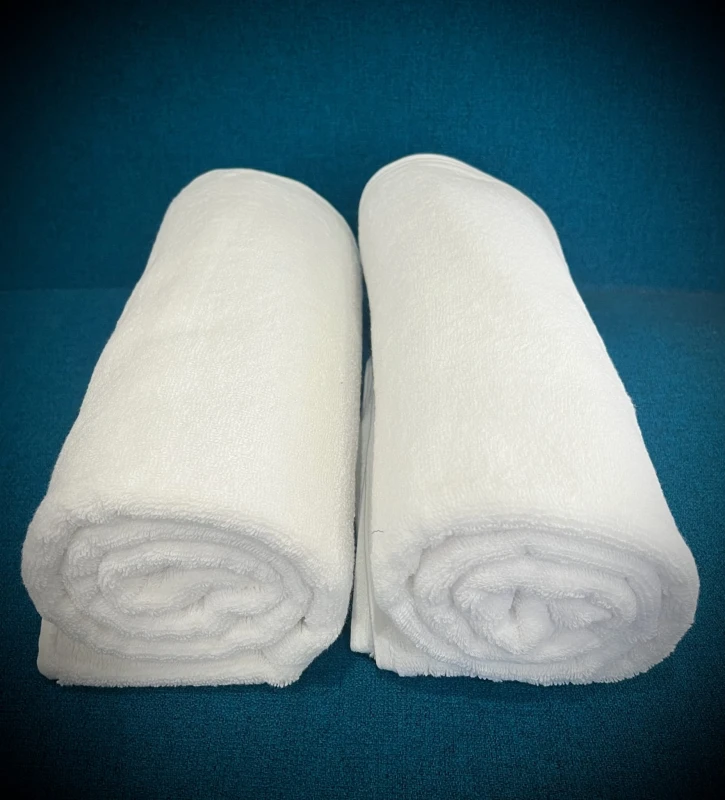 Ręczniki do  Hoteli  100x150 cm Biały 100% bawełna 500 gr/m2 Basenowy