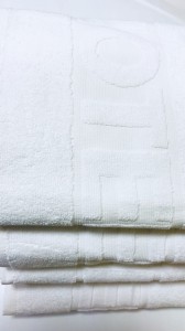 Ręczniki Hotelowe PREMIUM Logo HOTEL 50x100 cm Białe bawełna